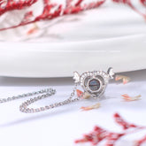 Personalisierte Kette mit Bild Drin im Stein - Herz Engel Anhänger mit Foto Projektion