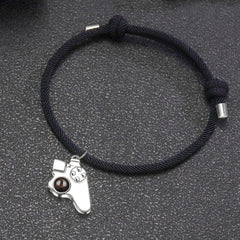 Personalisiert Magnetische Controller Gamer Freundschaftsarmbänder mit bild im Stein – Erinnerungsgeschenk für BFF & Besties