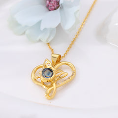 Personalisierte Foto Projektion Schmetterling Herz Halskette – Ein funkelndes Geschenk für besondere Erinnerungen