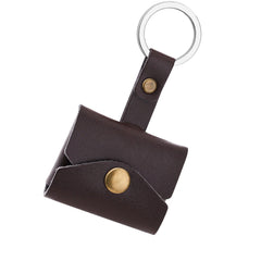 Personalisierter Foto Leder Schlüsselanhänger, Mini-Ledertasche,Kreatives Erinnerungs Geschenk Männer