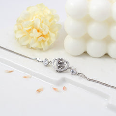 Foto Projektion Armband mit Bild im Stein - Verbundene Herzen