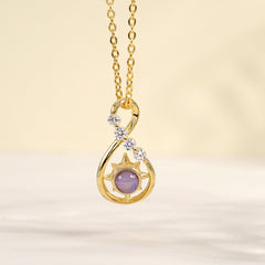 Personalisierte Silber Sternkompass Unendlichkeits Kette mit Foto Gravur im Stein - Perfekte Bild Erinnerungsgeschenk für Sie