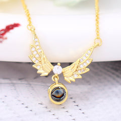 Personalisierter Schmuck mit Foto - Engel Kette und Bild Kette mit Anhänger