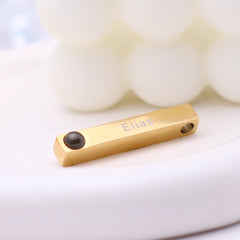 Personalisierte Foto Projektions Schlüsselanhänger – Bar Anhänger mit Bild und Worten