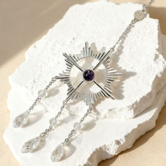 Personalisierter Sonnen kreuz Kristall Anhänger mit Foto Projektion & Gravur – Kreative Souvenirgeschenke, Weihnachtsbaumschmuck