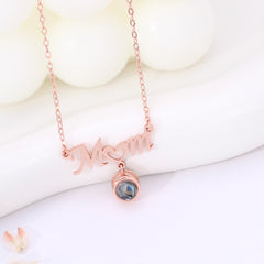 Personalisierte Foto Projektion Kette - Mom Anhänger mit Bild