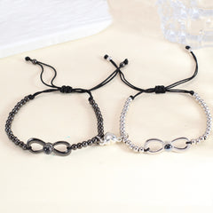 Personalisierte Magnetisches Herz Unendlichkeit Paar Armbänder mit Bild – Foto Gravur Geschenk für Liebende oder Besties