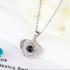 Personalisierte Foto Projektion Kette - Verbundene Herzen