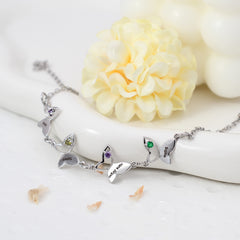 Personalisiertes Schmetterlings Armband mit Geburtssteinen & Namen – Einzigartiges Geschenk für sie