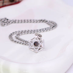 Personalisierte Kette mit Bild – 925er Silber Davidstern Halskette für Männer