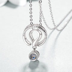 Personalisierte Halskette mit Bild im Stein - Zirkon Tennis Schläger Anhänger mit Foto Projektion,Erinnerungsgeschenk für Sie