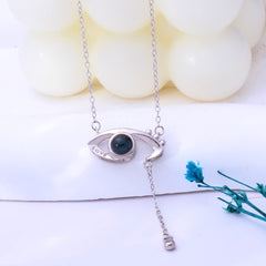 Personalisierte Foto Projektion Kette - Y-förmige Augen mit Erinnerungen