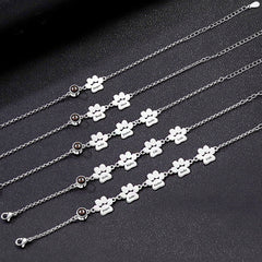 Personalisiertes Hundepfote Armband mit Bild & Gravur – Schmuckgeschenke zur Erinnerung Haustiere