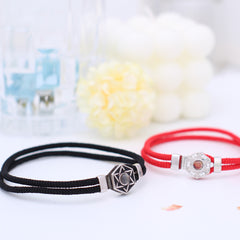 Personalisierte Projektions Armbänder mit Bild im Stein für Paare-Sechszackiger Sternanhänger