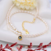 Personalisierte Perlenkette mit Foto-Projektion – Runder Anhänger in 925 Silber, Handgefertigter Elegantes Geschenk für Sie