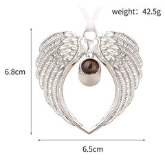 Personalisierter Foto-Projektionsanhänger mit Gravur – Weihnachtsdeko & Geschenk mit Herz, Kreuz, Engel, Stern oder Schneeflocke