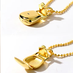 Personalisierte 925 Silber  Foto Medaillon Kette – 3D Handtaschen Anhänger mit Zirkonia, Modische Kreative Geschenke für Sie