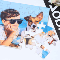 Personalisierbares DIY Holz Puzzle mit Foto – Bild im Rahmen oder Flasche – Persönliches Geschenk für Familie, Freunde & Partner