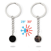 Personalisierte Schwarzer Runden Magische Foto Schlüsselanhänger mit verstecktem Bild & Gravur - Kreative Geschenke nde Lieben