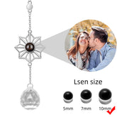 Sonnenblume Kristall Dekoanhänger mit Foto-Projektion – Individuelles Geschenk für Zuhause oder Auto