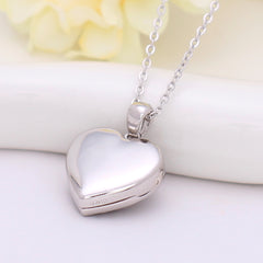 Personalisierte 925 Silber Medaillon Halskette mit Foto –Gänseblümchen Herz Anhänger