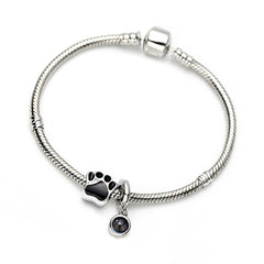 Personalisierbares DIY-Perlenarmband mit Foto-Projektion – Austauschbare Charms, Geschenk für Sie & Ihn