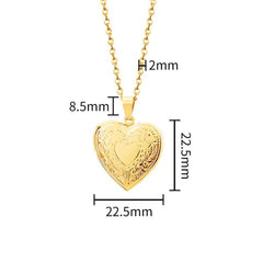 Personalisierte Foto Medaillon Kette mit Bilder &Text – Retro Herz Anhänger mit Blumen Zweige Gravur, Schmuck Geschenke für Frauen