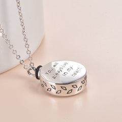 Sterlingsilber Ascheschmuck – Halskette mit Lebensbaum Anhänger und Mini Urne für Haarbefüllung