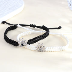 Personalisierte Hunde Haustier Pfoten Foto Armband mit Bild - Handgemachtes Verstellbares Geflochtenes Seil