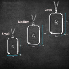 Personalisierte 2D/3D Foto Kette - Rechteckiger Kristall Anhänger,Erinnerungs Schmuck Geschenke für Männer und Frauen