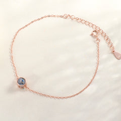 Personalisiertes Fotoprojektion Armband mit Bild im Stein – 925 Silber, 1–3 Bilder, Gravur & Geschenkverpackung