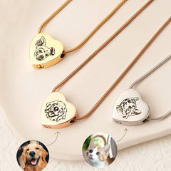 Personalisierte Asche Parfüm Kette Mit Bild - Schlichter Herz Anhänger Erinnerungsstück Geschenk