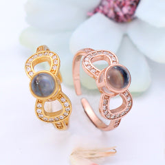 925 Silber Ring – Personalisierter Ring mit Bild und Schleifen-Fassung