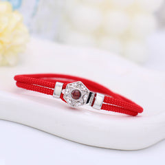 Personalisierte Projektions Armbänder mit Bild im Stein für Paare-Sechszackiger Sternanhänger