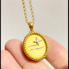 925 Silber Ovale Foto Medaillon Halskette mit Kordel und Zirkonia Stern – Personalisiertes Geschenk für Sie