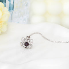 Personalisierte 925er Silber Anhänger Kette mit Foto - Bärtige Katze