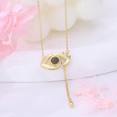 Personalisierte Foto Projektion Kette - Y-förmige Augen mit Erinnerungen