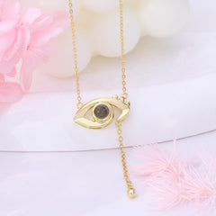 Personalisierte Foto Projektion Kette - Y-förmige Augen mit Erinnerungen