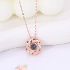 Personalisierte Foto Projektion Kette - Rotierendes Blume