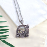 Viking Odin Raben Anhänger – Kette mit Bild im Stein für Männer, Personalisierbares Foto & Text, Geschenke für Männer mit Foto