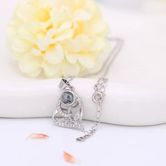 Foto Projektion Halskette mit Bild im Stein – Rose Herz Anhänger mit Foto