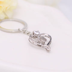 925er Silber Unendliches Herz Schlüsselanhänger mit Foto, Gravur & Geburtsstein – 'I Love You to the Moon & Back