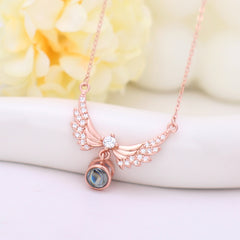 Personalisierter Schmuck mit Foto - Engel Kette und Bild Kette mit Anhänger