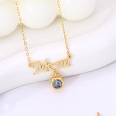 Personalisierte Foto Projektion Kette - Mom Anhänger mit Bild