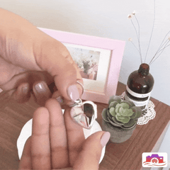 Personalisierte 925 Silber Foto Medaillon Kette – Herz im Herz Anhänger, Platz für 4 Fotos, Perfektes Geschenk für die Liebe