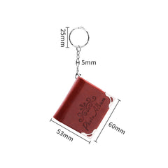 Personalisierter Foto Leder Schlüsselanhänger mit 10 Bilder, Mini Retro Buchalbum, Farb Fotoalbum,Kreatives Erinnerungs Geschenk