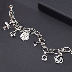 Personalisierbares DIY Armband mit Foto Projektion – Bild im Stein, Grobe Gliederkette mit 1–6 Fotos, Geschenk für Damen & Herren