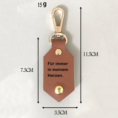 Personalisierter Leder Foto Schlüsselanhänger, Fotos können geändert werden,8 Fotos im 1-Zoll-Format,Erinnerungs Geschenke für Männer Frauen