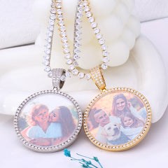 Personalisierte Foto Runde Kette mit Bild - Medaillon mit Foto