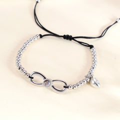 Personalisierte Magnetisches Herz Unendlichkeit Paar Armbänder mit Bild – Foto Gravur Geschenk für Liebende oder Besties